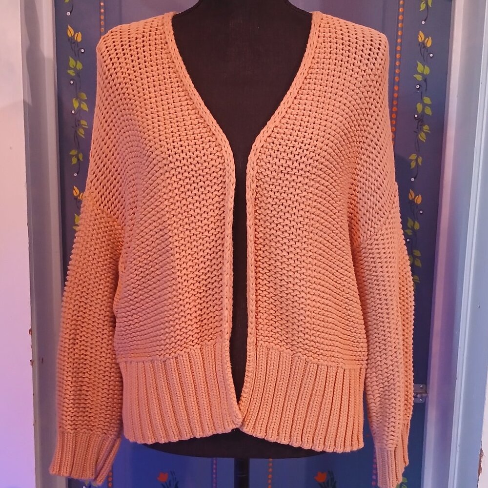 Aerie Chunky Sweater, Cropped, Open Cardigan